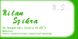 milan szikra business card